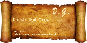 Darab György névjegykártya