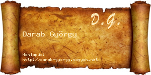 Darab György névjegykártya