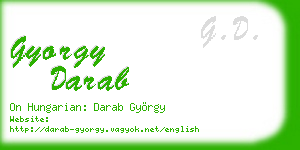 gyorgy darab business card